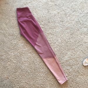 High waisted color block legging small EUC
